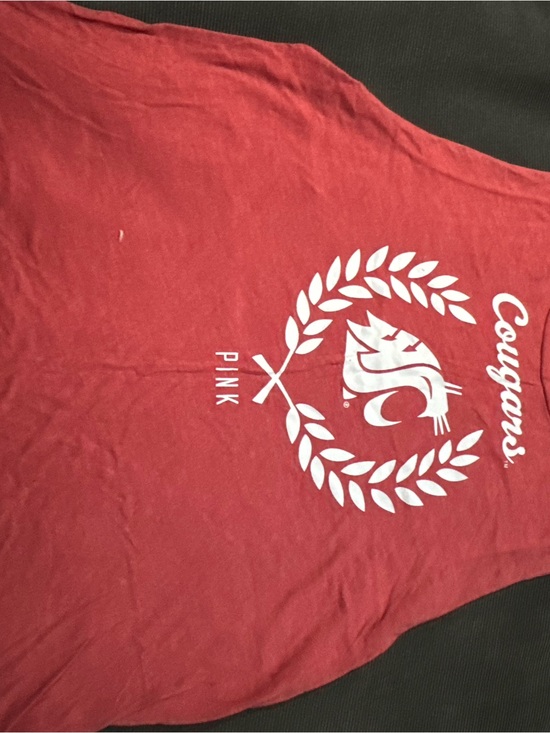 PINK Victoria's Secret Tops - PINK Victoria's Secret Red Kids' 'Cougars' Graphic Tank